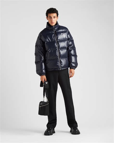 prada down jacket mens|Prada leather jacket men's.